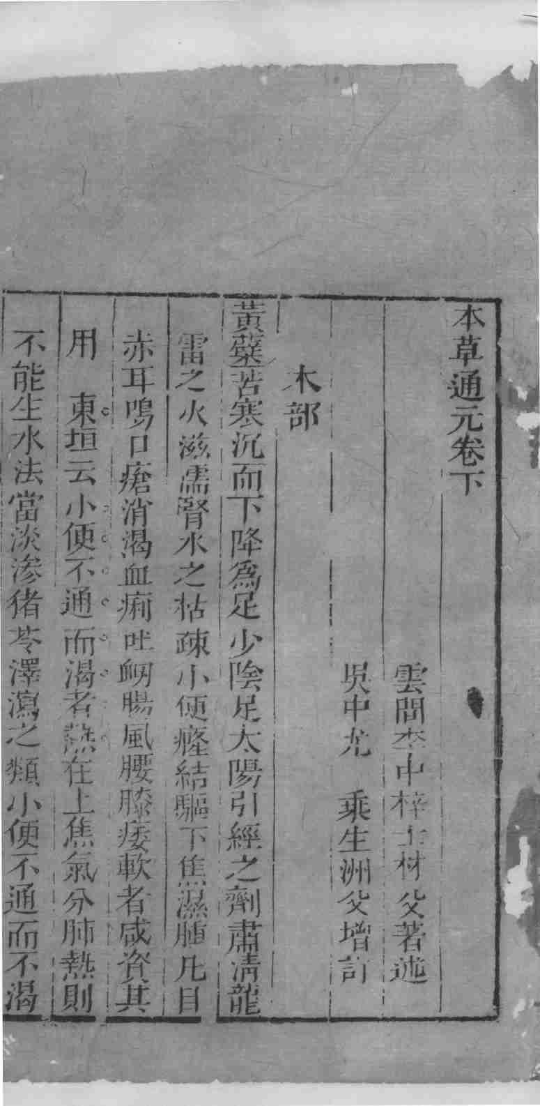 士材三书  3  本草通元  卷下